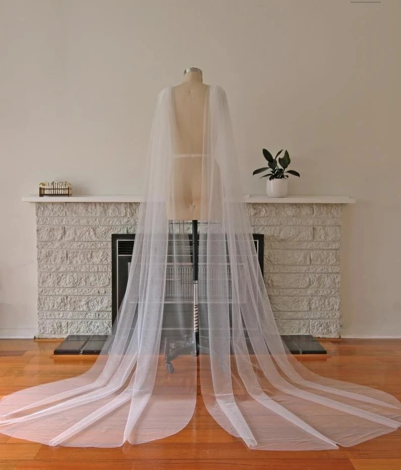 cape veil with lace bridal cape veil wedding cape veil modern veil shoulder cape Wedding Cape Long Veil Bridal Wing Veils 2pc for Party Woman Elegant Bride Veil Cathedral Drop Veil Wedding Accessories Veu De N