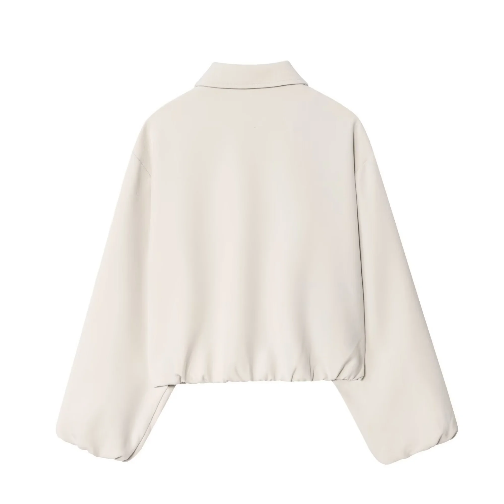 2025 Autumn New Women's Casual Fashion Coat Simple Temperament Loose Lapel Long Sleeve Zipper Short Jacket Versatile Outerwear