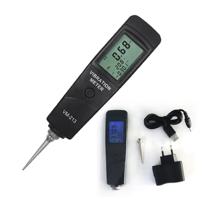 LANDTEK VM-213 Meter Getaran Jenis Pena Digital Vibrator VM213 Portabel Rentang 10Hz ~ 10KHz - AliExpress