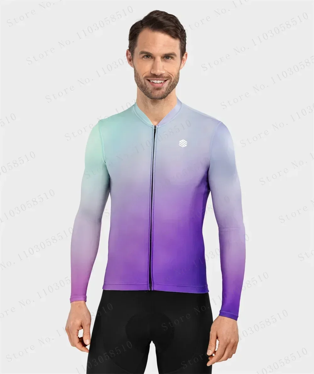 Men's long sleeve cycling jersey ultralightweight Premium Anti-UV Sweatshirt Cycling Suit Autumn Quick-Dry Racing Uniform