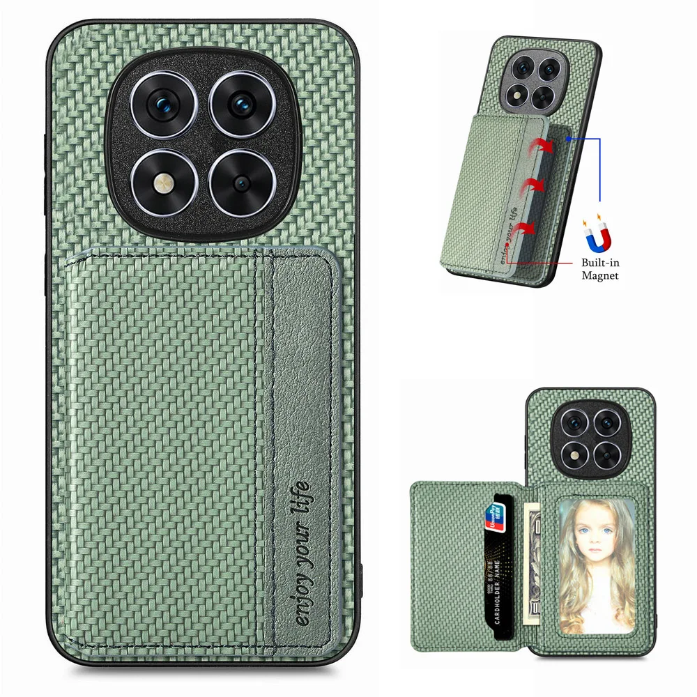 Luxury Anti-Theft Leather Wallet Case with Magnetic Card Holder and Flip Cover