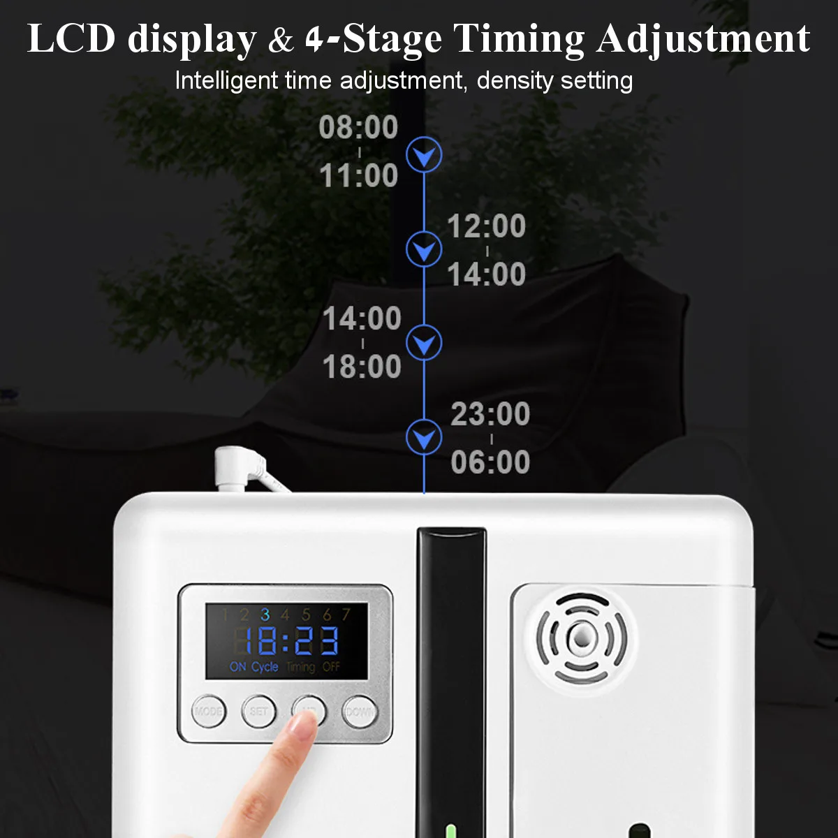 Diffuseur de parfum automatique 200 ml avec minuterie, idéal pour la maison, l'hôtel ou le bureau._voghion.com
