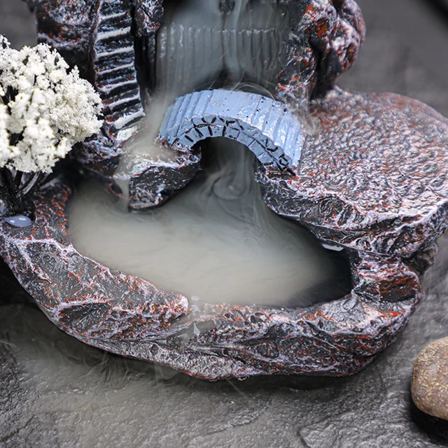 Backflow Incense Holder Waterfall Incense Burner Home Decor Aromatherapy Ornament Incense Cones with Backflow Incense Cones 4