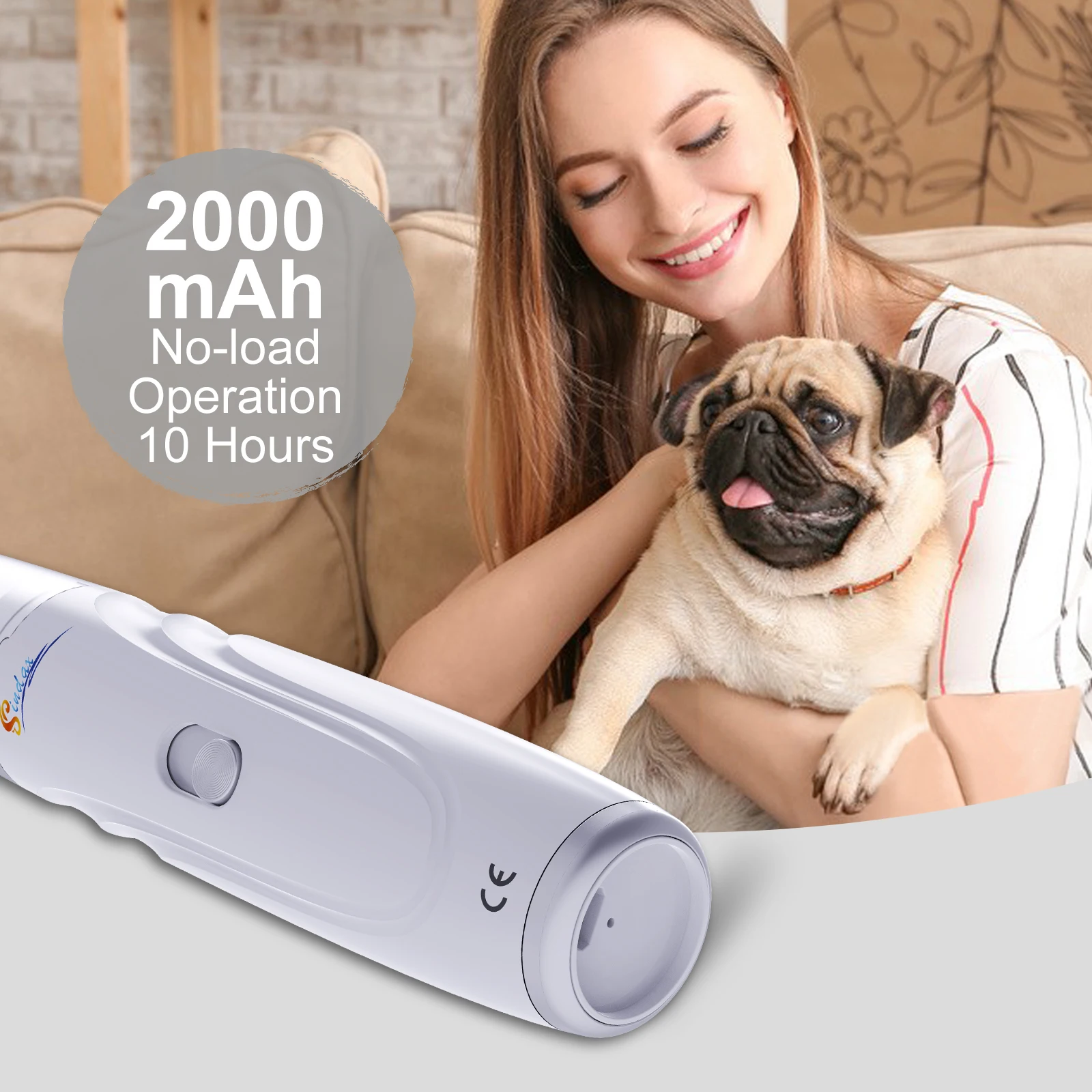 Hunde-Nagelschleifer USB-Aufladbar Elektrischer Pfoten-Klipp- und Trimmer Schmerzfreie Pfotenpflege Leise 2-Geschwindigkeiten Hunde-Nagelfeile – Detail 3