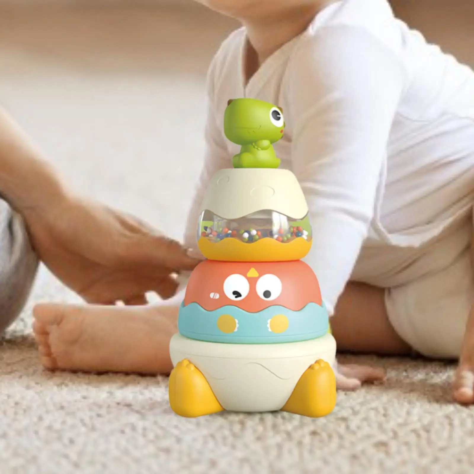 Stacking and Nesting Baby Toys with Dinosaur Figure for Boys Birthday Gifts