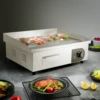 VEVOR 22In Commercial Electric Grill Flat Pan Stainless Steel Desktop Griddle Hotplate Teppanyaki Grill With Temperature Control 5