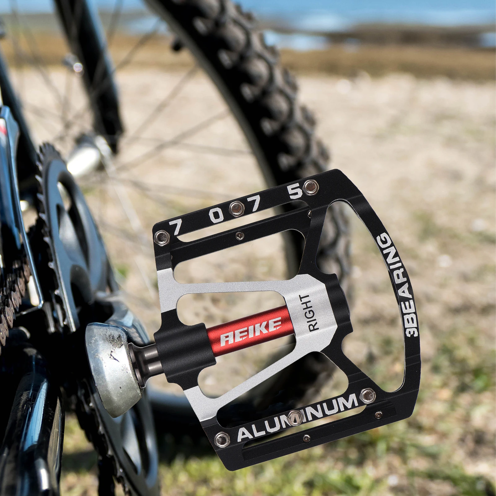 Aeike Mountain Bike Pedals Lightweight Aluminum Bicycle Pedals MTB Road Bike Cycling Pedals Platform