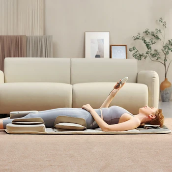 Massage Mattress Electric Neck And Back Waist Massage Cushion Adjustable Heating Full Body Kneading Multi-Functional Yoga Mat 3