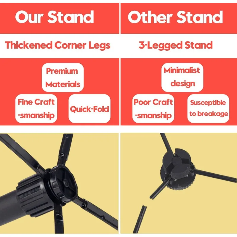 Flute Stand - Compact and Durable Four Legged Design, Lightweight and Stable, Perfect for Use At Home and On The Go Convenient