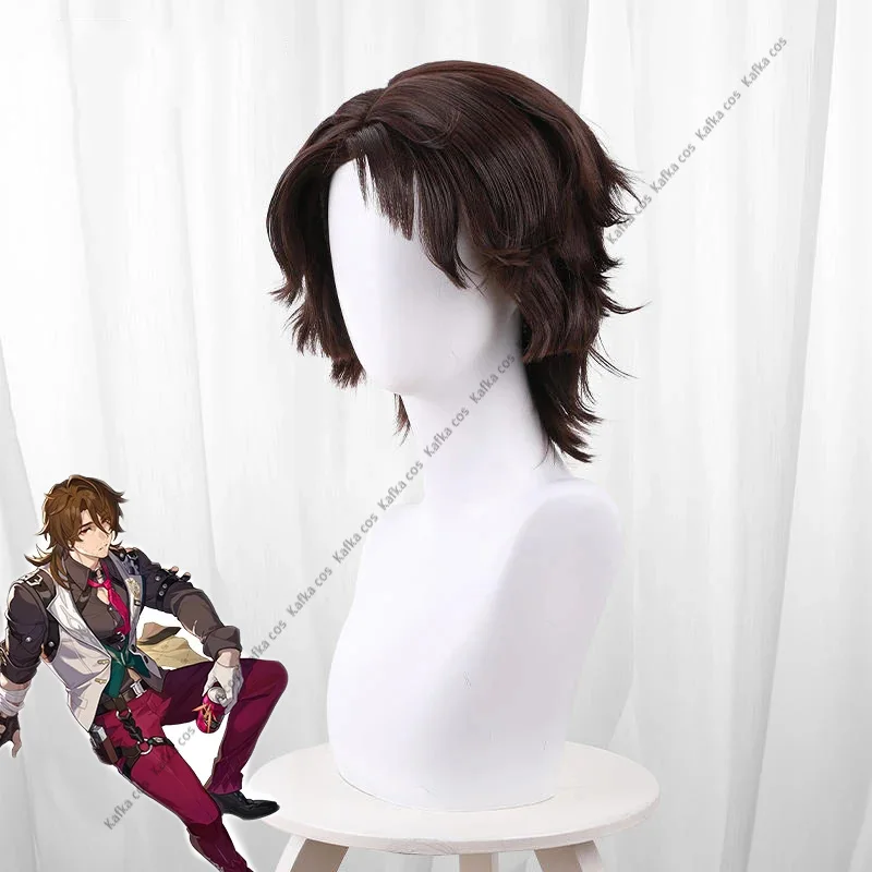 

Парик из синтетических волос для косплея по мотивам игры хонькай, звезда, рельс, реквизит для костюмированной вечеринки на Хэллоуин, коричневые короткие волосы