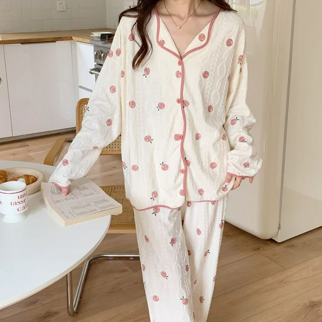 Fruit Print Sleepwear Women Pajama Sets: Comfortable and Stylish Nightwear