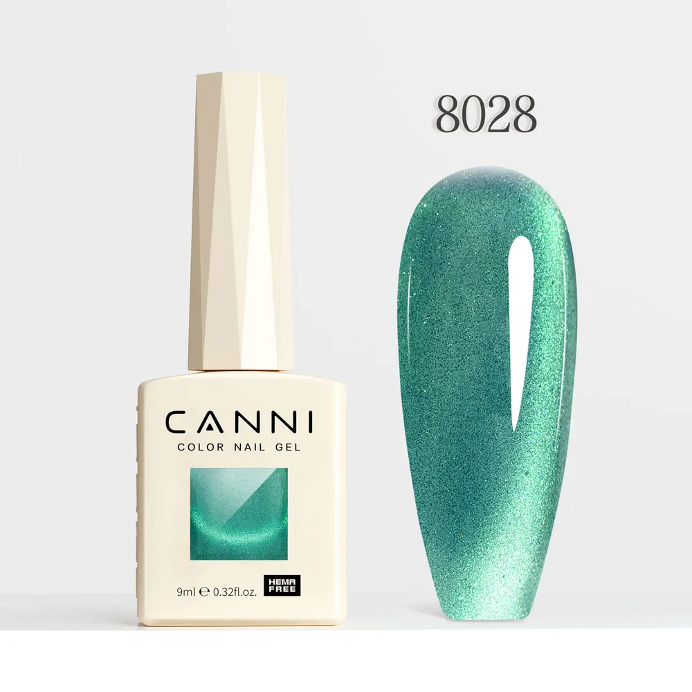 CANNI Super Glossy Glitter Cat Eye Nail Gel Polish - Hema Free Diamond Top Coat, Semi-Permanent UV LED Varnish