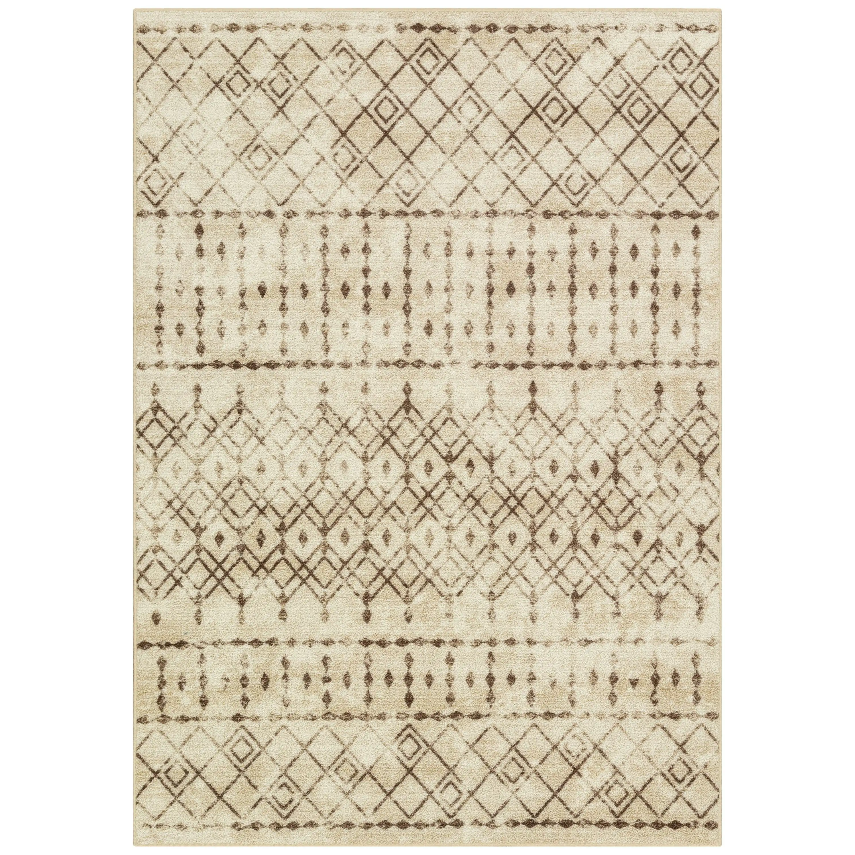 

Богемный Алмазный коричневый коврик для помещений, 7 'x 10'
