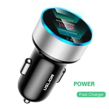 

Car Charger Dual USB Ports Digital Display Multi-function Cigarette Lighter 5V 3.1A Phone Charger Adapter With LED Universal