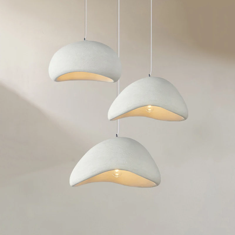 Pendant Lights 40CM Nordic Scandinavian Style Living Room Dining Table Bedroom Ceiling Bedside Wabisabi Decorative Hanging Lamp