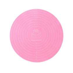 Silicone Non - stick High - Temperature Resistant Cake Decorating Mat (Pink Mat)
