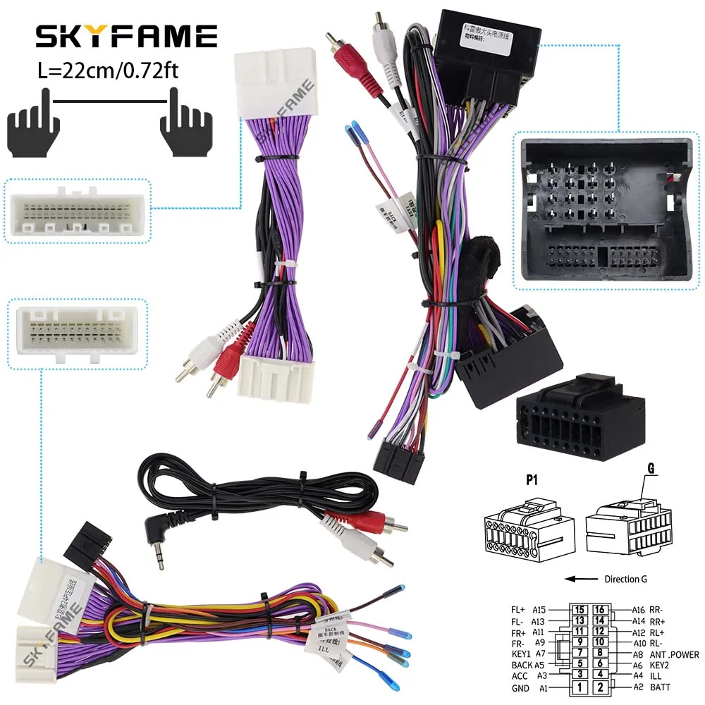 16Pin Car Wiring Harness Adapter Canbus Box Decoder For Renault Megane 3 Koleos Fluence SM3 LNF1.10 G-Renault-RZ-59 car wire cable adapter