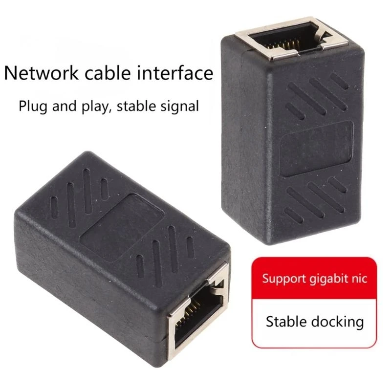 새로운 RJ45 커넥터 Cat7/6/5 이더넷 어댑터 확장 케이블 암-암용 기가비트 인터페이스 네트워크 익스텐더 변환기