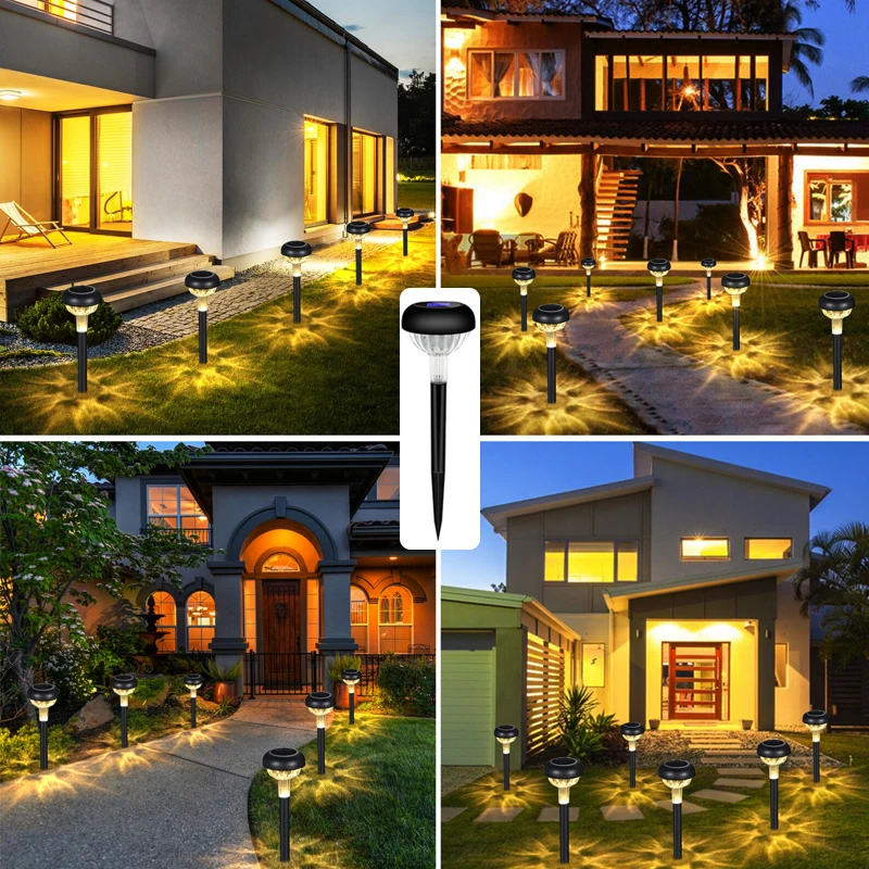Solar Lights Led Garden Lights Lawn Lamps Pathway Light Waterproof Outdoor Landscape Lighting 1/2/4/6/8Pcs