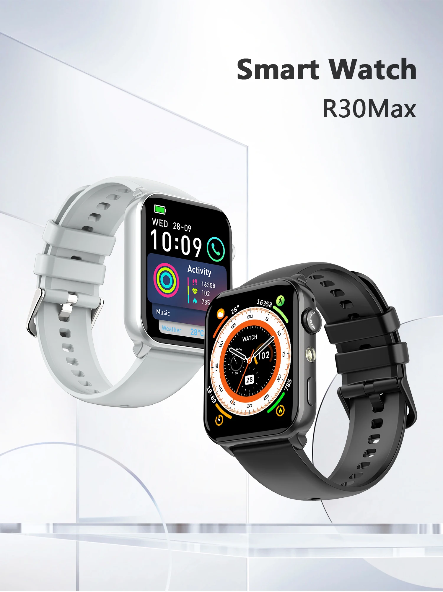 <strong>R30 Max Smartwatch 1.91 "Bluetooth Chamada telefônica Lanterna 350mAh Al Assistente de voz Relógio esportivo</strong>
