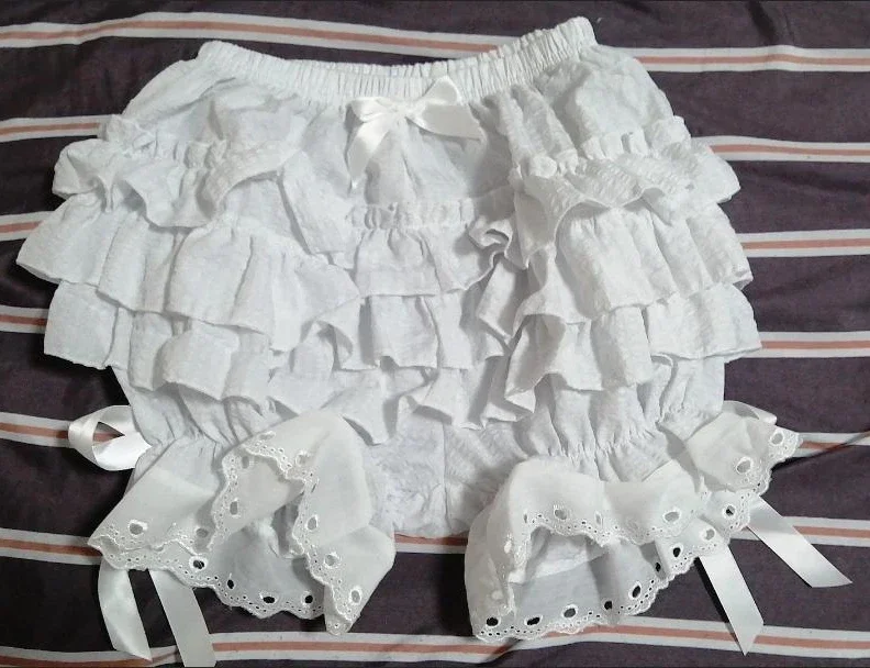 Damen Sommer Spitze Rüschen Bloomers Shorts Layered Pettipants Viktorianische Kürbis Hosen Höschen Booty Shorts Kleid Sicherheitsshorts – Detail 23