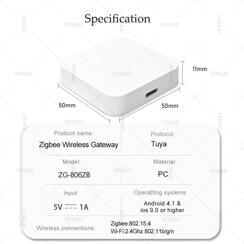 Tuya Zigbee 3.0 Smart Hub Zigbee Gateway Smart Life App Home Appliances Remote Control Wireless Bridge Works With Alexa