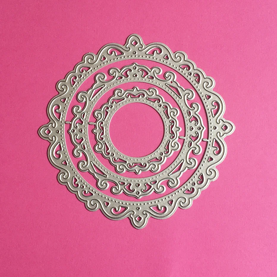 

Round circles Frames Metal Cutting Dies Scrapbooking Stencil DIY Paper Card making Decorative Embossing Die Cut Craft Dies 2024