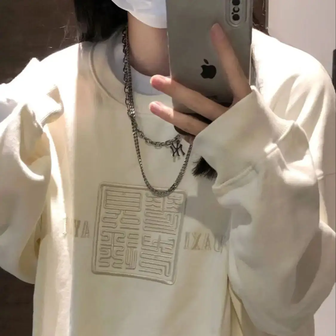 Women Spring Autumn Letter Sweatshirt Oversize Hoodies Cotton Pullovers
