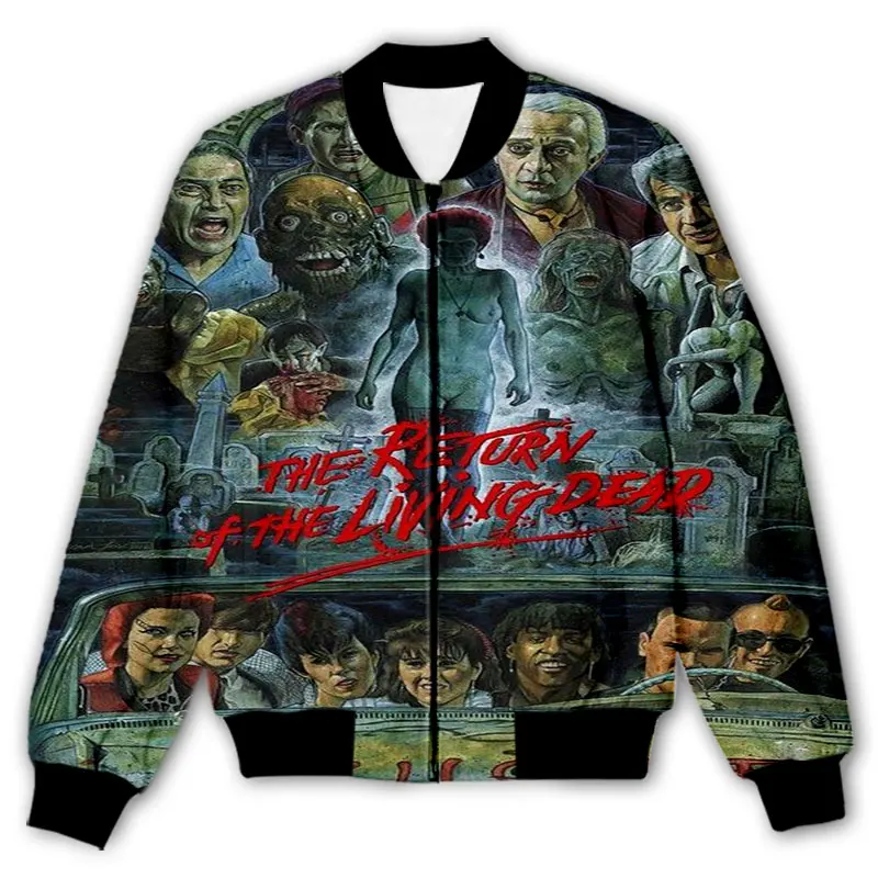 CAVVING 3D Printed Return Of The Living Dead Zipper Bomber Jackets Men Overcoat Mens Coat Zip Up Jackets for Women/Men 3