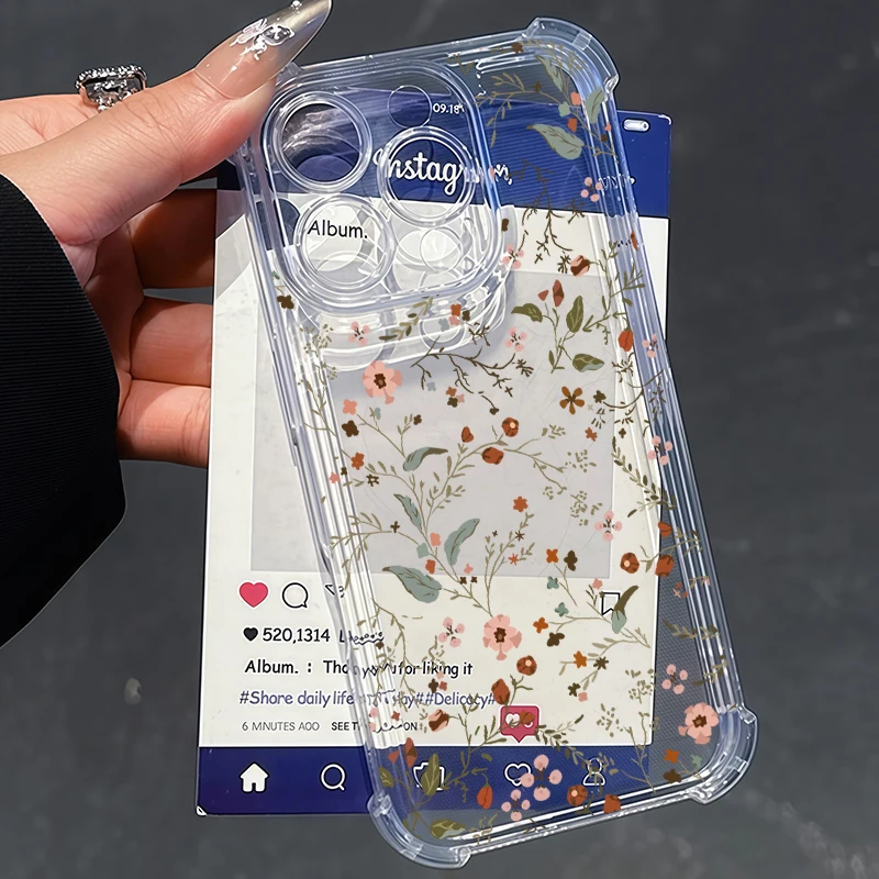INS Flower Shockproof Phone Case