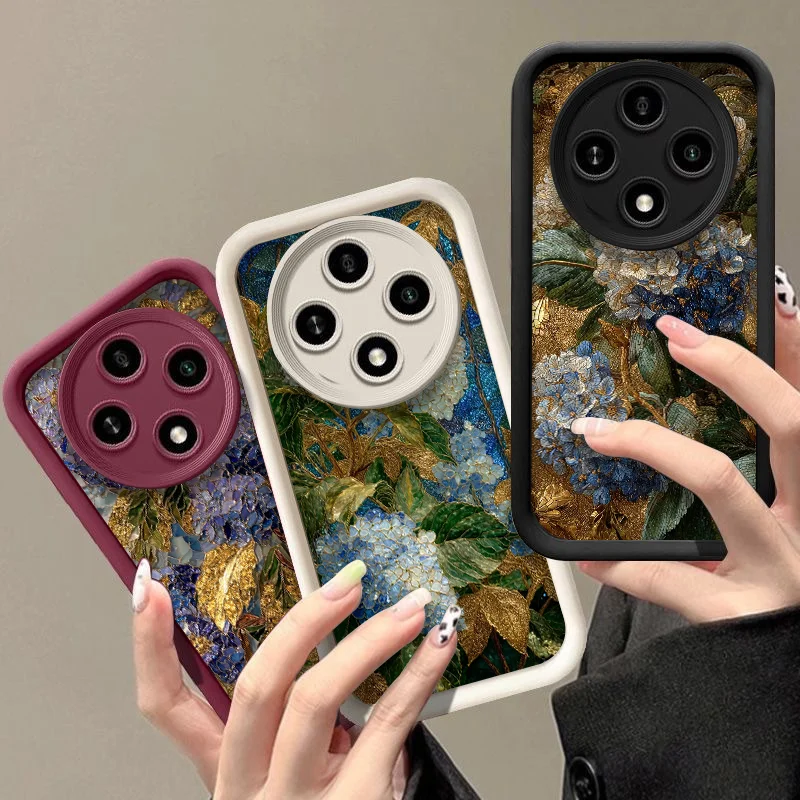 Creative Blue Hydrangea Floral Soft Phone Case