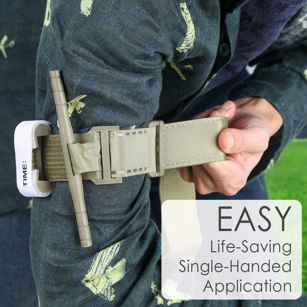 Outdoor Hiking Portable First Aid Quick Slow Release Buckle Medical Sports One Hand Emergency Tourniquet Strap Tourniquet Kit Tactical Tourniquet