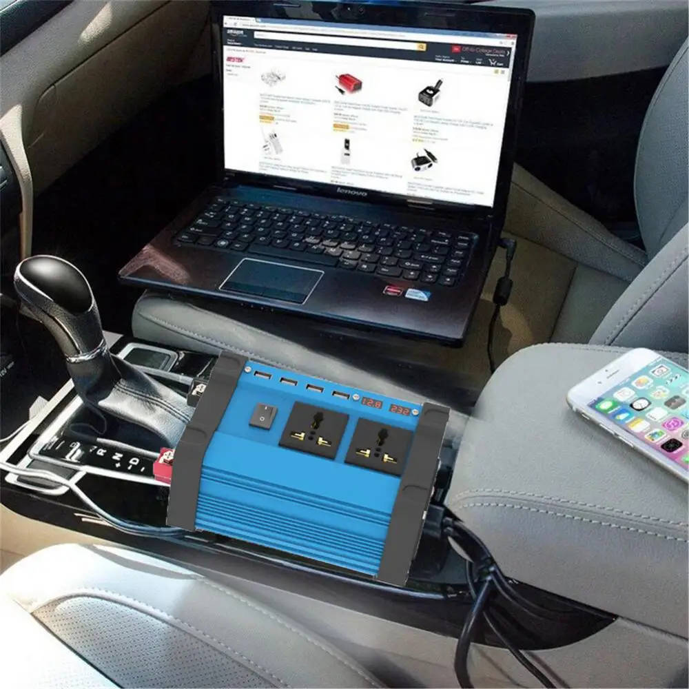 

4000W Car Power Inverter Digital LED Display DC 12V To 220V/110V Modified Sine Wave Converter Adapter Auto Inverter