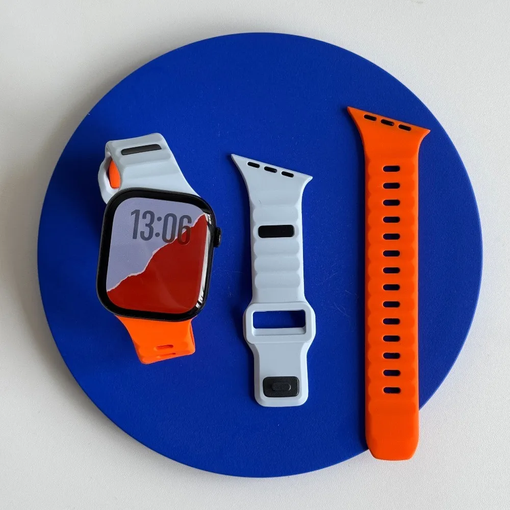 รูปสินค้า สายซิลิโคนแฟชั่นสำหรับ Apple Watch หลายขนาด
