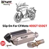 Slip On For CF Moto 400GT 650GT Motorcycle Exhaust Pipe Muffler Silencer Baffle Escape Moto Connect Link Tube Middle Mid Pipe