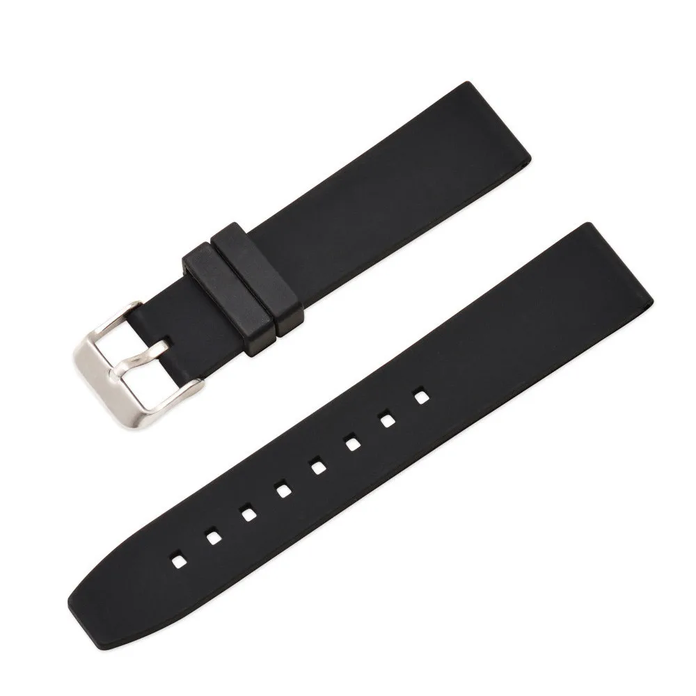 Silicone Sport Waterproof Watch Band - Soft Rubber Wrist Strap Bracelet Accessories