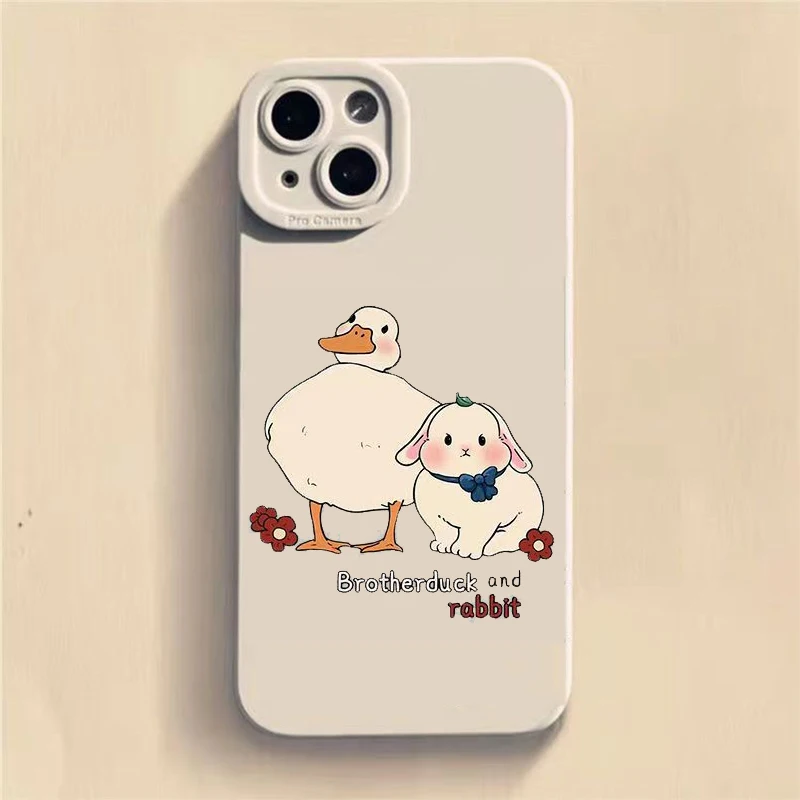 Cartoon Doubt Duck Soft Shockproof Phone Case Bumper Back Cover