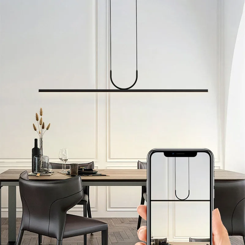 Modern simple LED ceiling chandelier for table dining room kitchen island black pendant lamp home decor hanging lighting fixture led chandelier,ceiling chandelier,art lighting fixtures