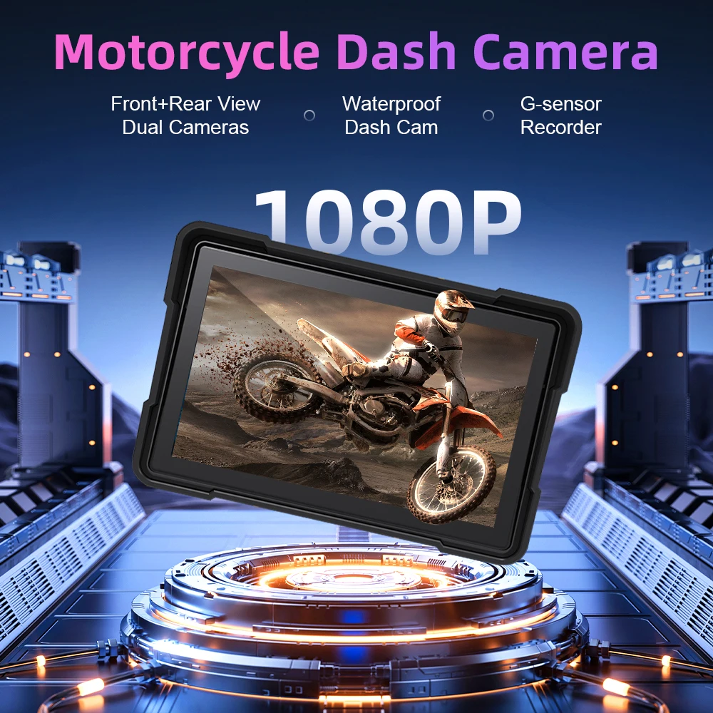Navigazione GPS per auto Android per moto Carplay per moto IPX8 Monitor per schermo digitale multimediale impermeabile per bici - Image 5
