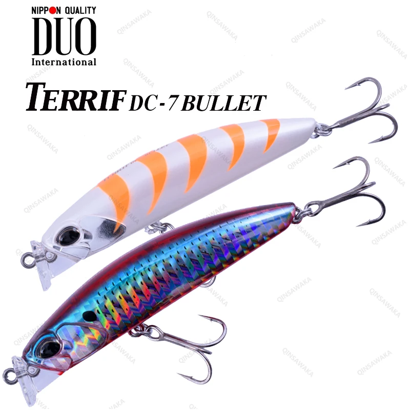 Japan DUO TERRIF DC-7 BULLET 75mm10.2g Slow Floating Rattle Minnow