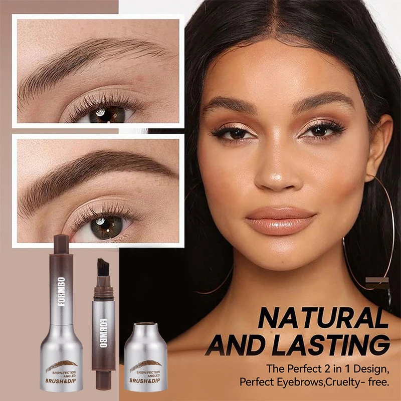 3d Dye Eyebrow Pencil Hairline Anti-smudge Waterproof Long Lasting Black Brown Large Brush Natural Wild Eyebrow Enhancers Cream 3