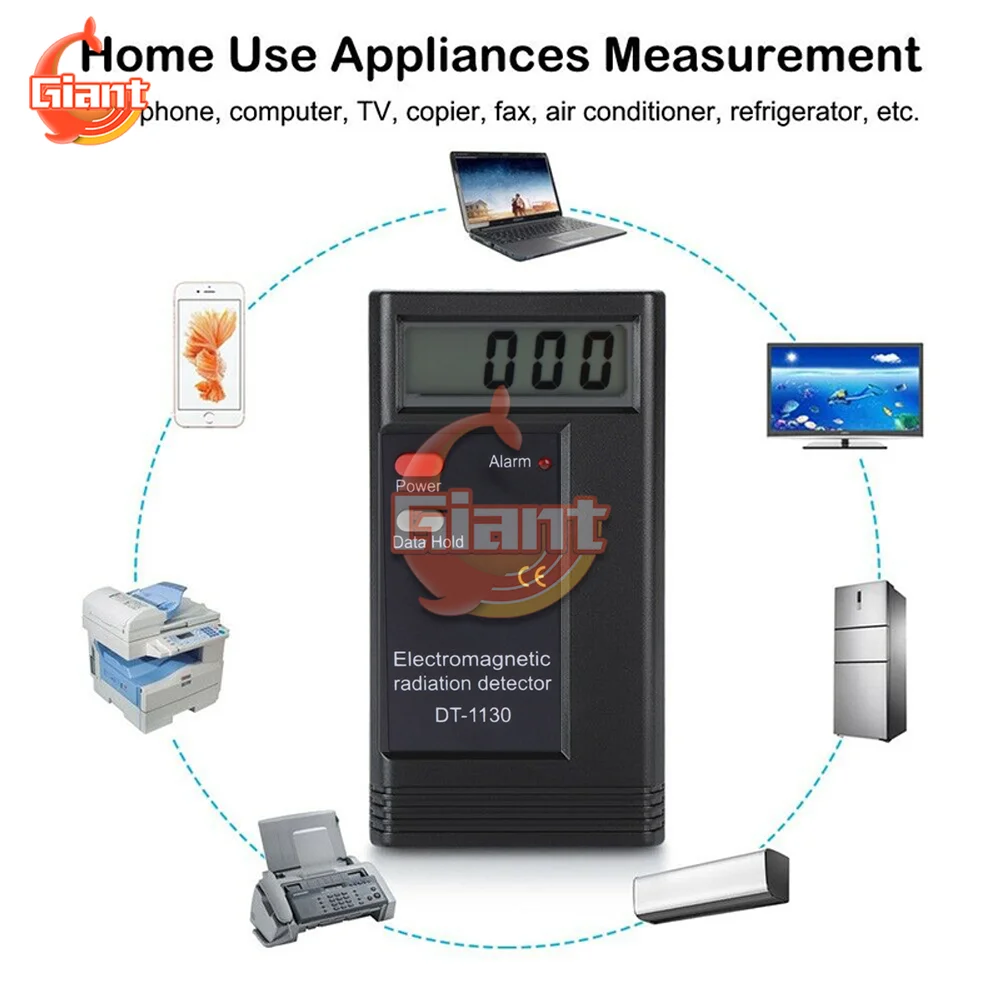 Radiation Detector DT-1130 Digital Electromagnetic Radiation Detector Portable Handheld Ghost Hunting Equipment Detector LED EMF Gauss Meter Tester