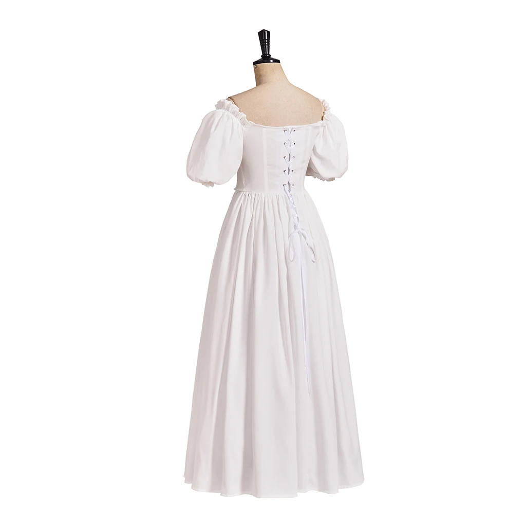 Robe de Régence Victorienne Blanche, Vintage, Historique, Taille