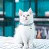 Exquisite Floral Embroidered Cat Collars, Adjustable And Durable Pet Collars, Cat Supplies, Cute Cat Collar With Bell   Perfect 5