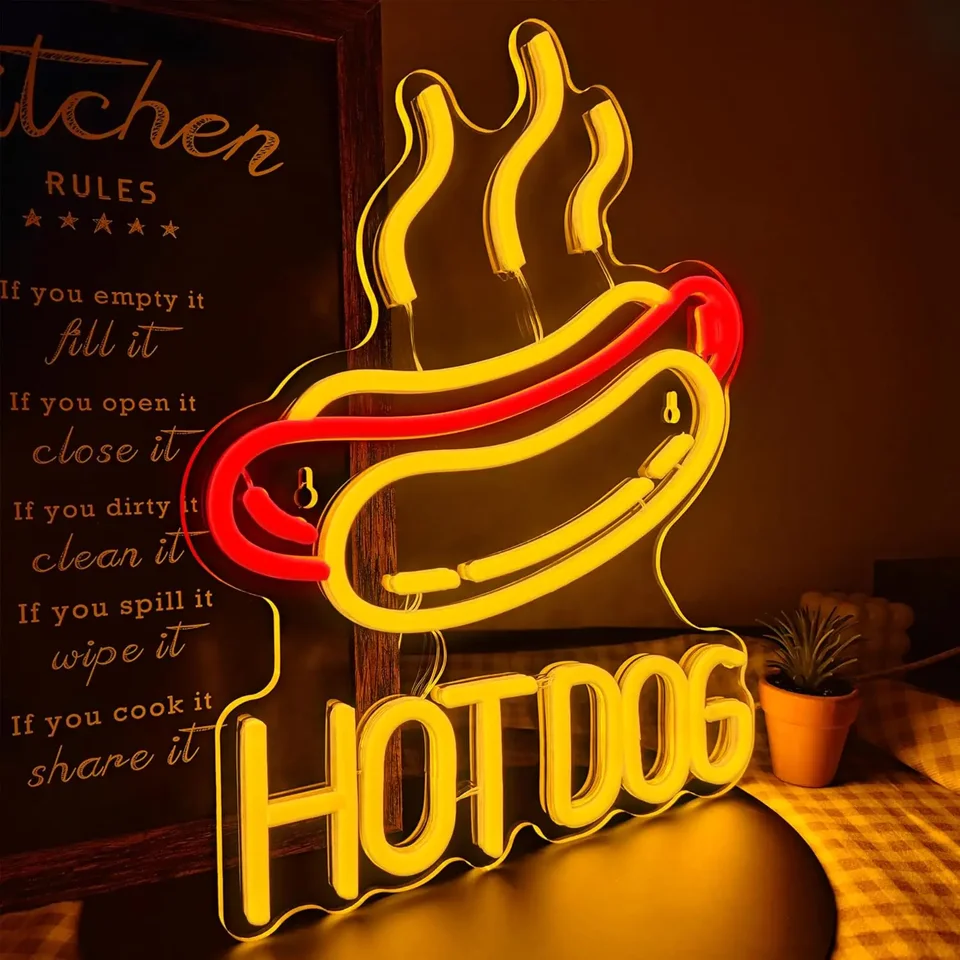 アメリカンネオンサイン HOT DOG ネオン管 照明 店舗装飾 アメリカン