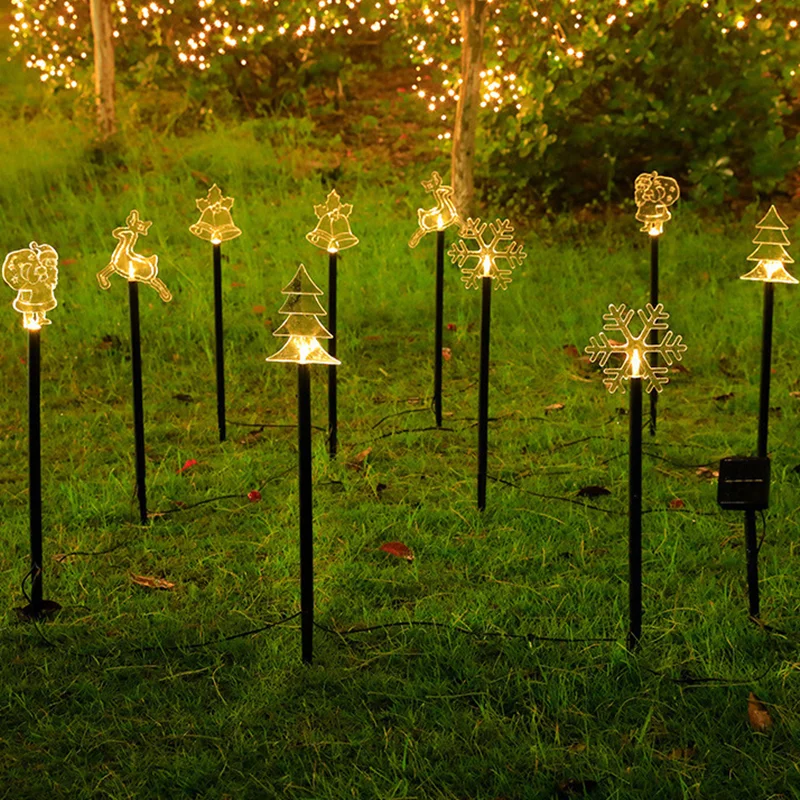 

LED Solar Light Garden Fairy String Light Led Twinkle Snowflakes Tree Outdoor Waterproof Solar Lamp for Christmas Patio Decor