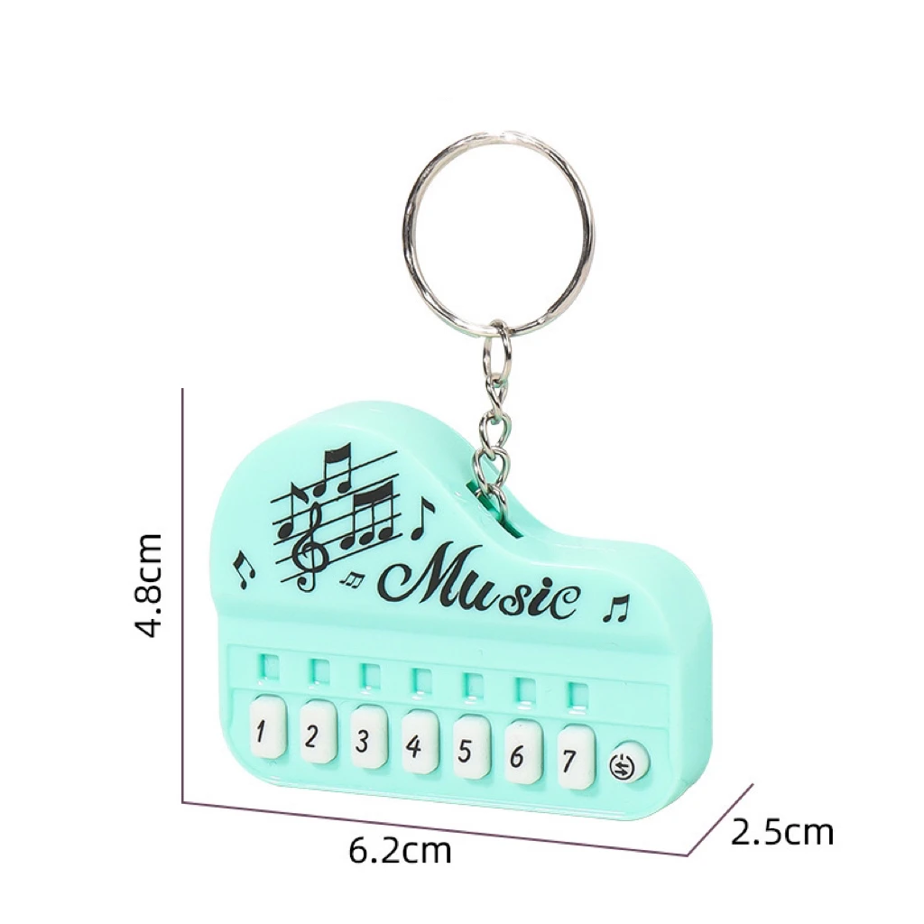 1 Pcs Creative Mini Electronic Piano Keychain Pendant Luminous Music Toy Small Gift 5