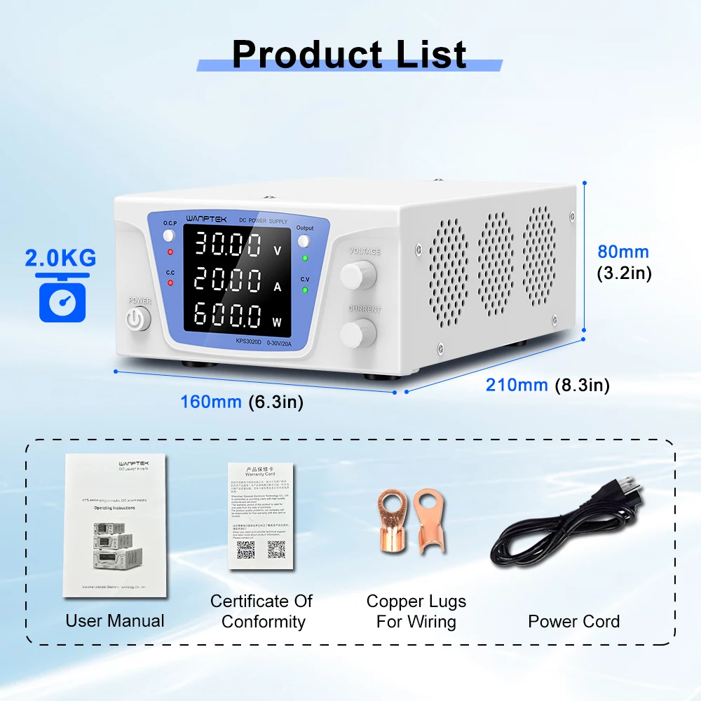 MSKPS6010D 고정밀 효과 조절 전원 공급 장치 60v / 10a 600w 고출력 스위칭 DC 전원 공급 장치