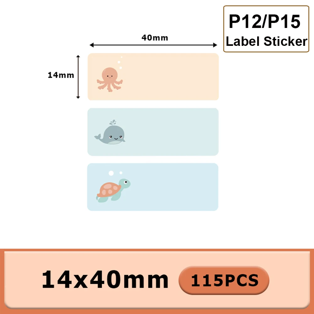 Self-Adhesive Thermal Label Sticker Roll - 12x40mm/14x30mm, Compatible with Label Makers