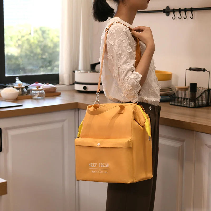 Lunch Bag Cooler Bag Large Capacity Lunch Bag Women Waterproof Insulated Shoulder Crossbody Bags Lunch Box Picnic Portable Fresh Cooler Bags